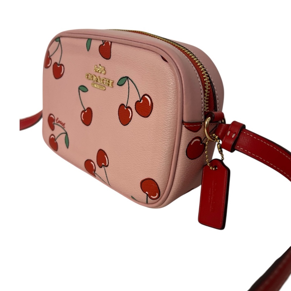 Coach Mini Jamie Camera Pink Cherry Crossbody Bag - image 3